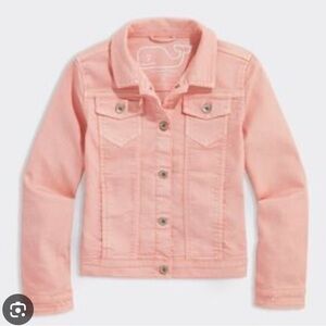 Vineyard Vines Kids Pink Denim Jacket size small 7/8